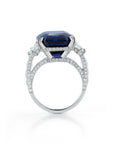 Emerald Cut Sapphire and Diamond Ring