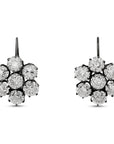 Old Euro Diamond Cluster Drop Earrings