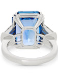 Emerald Cut Sapphire and Diamond Ring