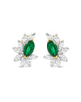 Oscar Heyman Emerald and Diamond Cluster Earrings