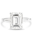 Emerald Cut Diamond Three-Stone Ring