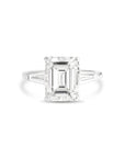 Emerald Cut Diamond Three-Stone Ring