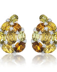 Verdura Multi-Color Stone Paisley Earrings