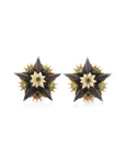 Tiffany & Co. Schlumberger Smokey Quartz and Tszavorite Garnet Starburst Earrings