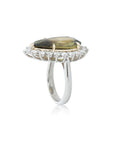Pear Alexandrite and Diamond Ring