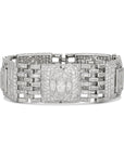 Emerald, Marquise, Baguette, and Round Cut Diamond Bracelet