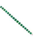 Emerald Cut Emerald and Diamond Bracelet