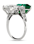 Cartier Diamond and Emerald Twin Ring