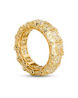 Radiant Cut Fancy Light Yellow Diamond Eternity Band