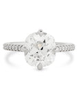 Old Mine Cut Diamond Compass Prong Ring