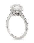 Old Mine Cut Diamond Compass Prong Ring