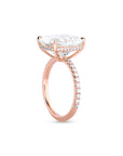 Cushion Cut Hidden Halo Diamond Ring