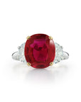 Bvlgari Ruby and Diamond Three Stone Ring