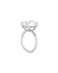 Oval Cut Diamond Hidden Halo Ring