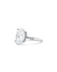 Oval Cut Diamond Hidden Halo Ring