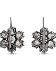 Old Euro Diamond Cluster Drop Earrings