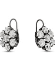 Old Euro Diamond Cluster Drop Earrings