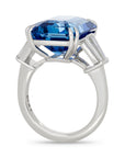 Emerald Cut Sapphire and Diamond Ring