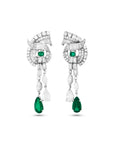 Raymond Yard Emerald and Diamond Dangle Earrings
