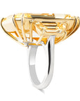 Emerald Cut Fancy Yellow Diamond Three-Stone Ring