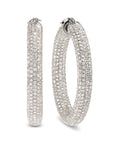 Pavé Diamond Hoop Earrings