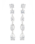 Mixed Shape Diamond Dangle Earrings