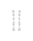 Mixed Shape Diamond Dangle Earrings