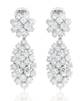 Diamond Cluster Dangle Earrrings