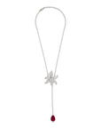 Cartier Caresse de Orchide Diamond and Rubellite Drop Necklace