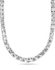 Round Diamond Graduated Riviera Necklace