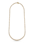 Round Diamond 3-Prong Graduated Riviera Necklace