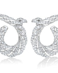 Verdura Diamond Twisted Horn Earrings