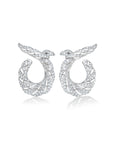 Verdura Diamond Twisted Horn Earrings