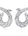 Verdura Diamond Twisted Horn Earrings