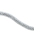 David Webb Platinum Round Diamond Bracelet