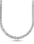 Round Diamond Graduated Riviera Necklace