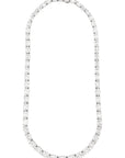 Oval Cut Diamond Graduated Riviera Necklace