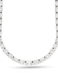 Oval Cut Diamond Graduated Riviera Necklace