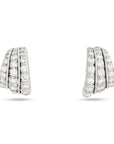 Henry Dunay Three Row Diamond Huggie Earrings