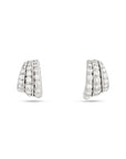 Henry Dunay Three Row Diamond Huggie Earrings