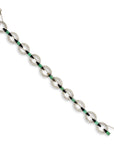 Deco Diamond, Emerald, and Onyx Bracelet