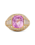 Bvlgari Trombino Cushion Cut Pink Sapphire and Diamond Ring