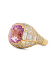 Bvlgari Trombino Cushion Cut Pink Sapphire and Diamond Ring