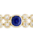 Sapphire and Diamond Two Row Bracelet