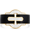 David Webb Enamel Buckle Cuff Bracelet
