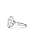Radiant Cut Diamond Solitaire Compass Prong Ring