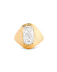Cushion Cut Diamond Gold Layered Ring