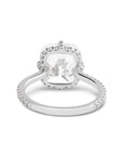 Cushion Cut Diamond Compass Prong Ring