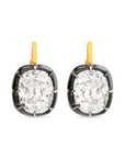 Diamond Collet Set Drop Earrings