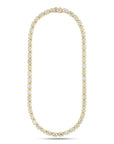 Emerald Cut Diamond East-West Collet Set Necklace